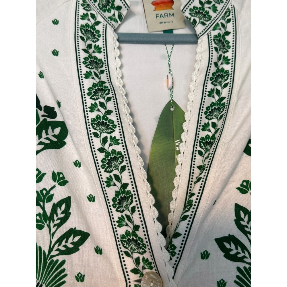 Farm Rio Forest Soul Maxi Dress Long Sleeve V-Neck Forest Whimsy NWT - Picture 6 of 14